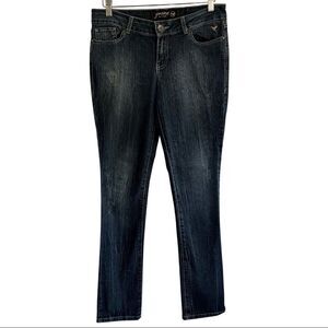 Grane Jeggings Blue Rubbed Denim Low Rise Straight Leg Jeans Womens Size 9